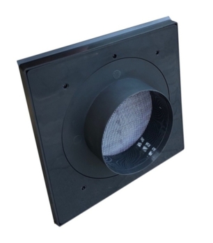 Preview: Lüftungsgitter anthrazit Stutzen DN 100, Insektenschutz, Schrauben, Dübel